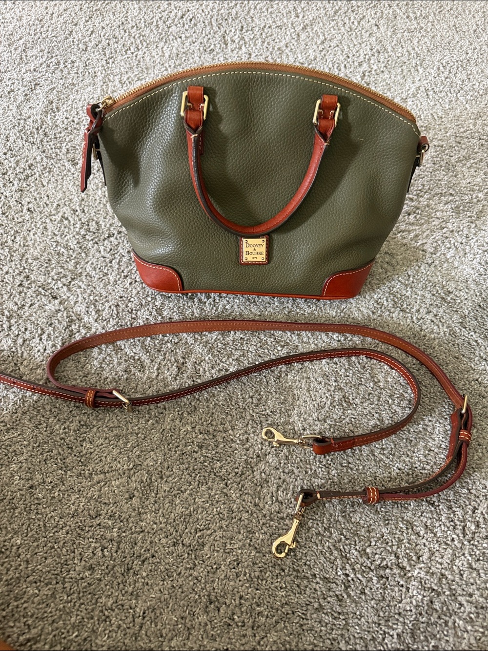 Dooney & Bourke Pebble Leather Grain Geena Satchel - Picture 11 of 12